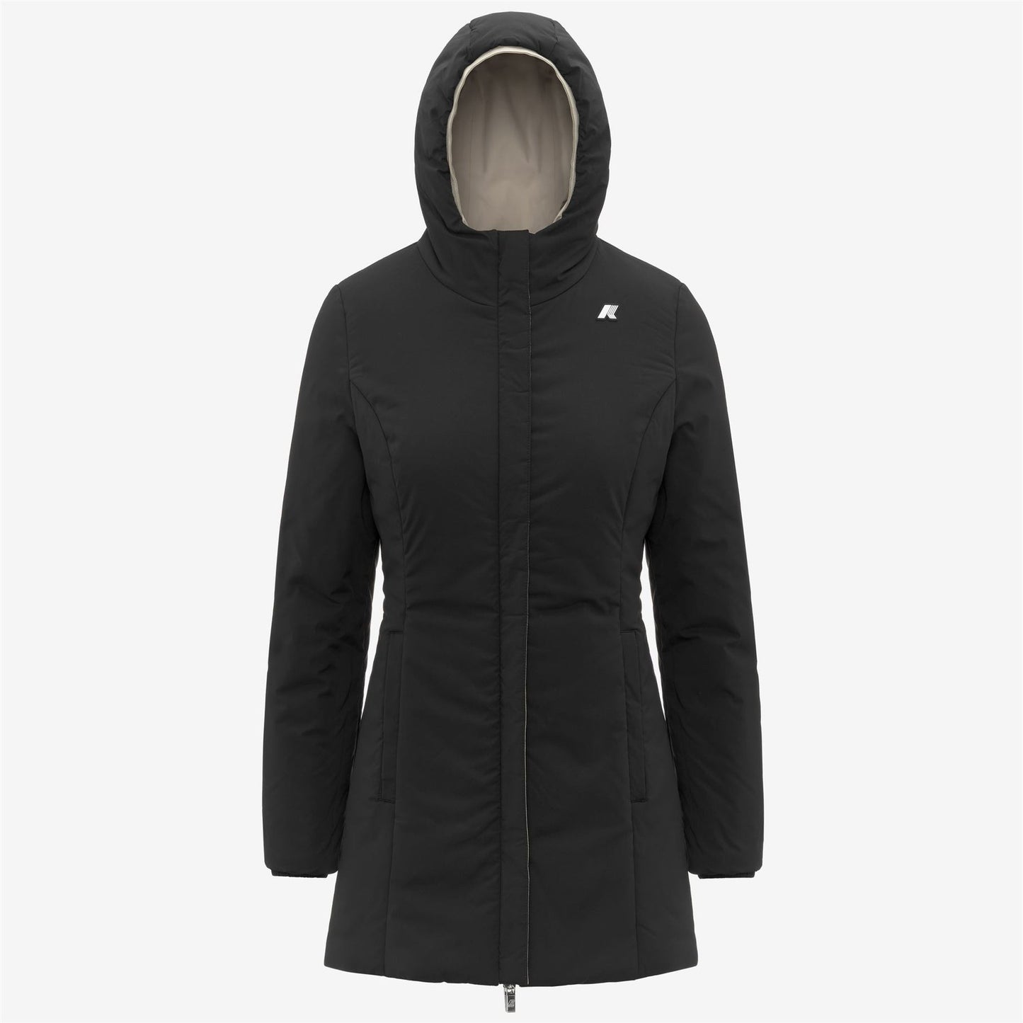 K-WAY Women's Jacket DENISE ST WARM DOUBLE K6128UW Beige Cashmere Black Pure BCF