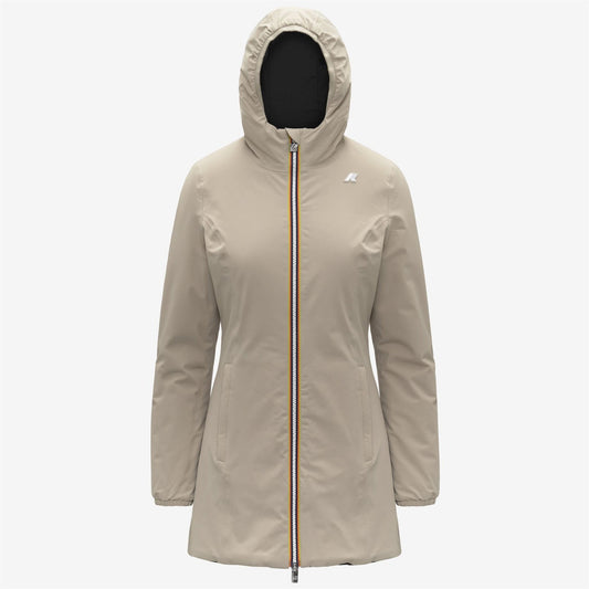 K-WAY Giaccone Donna DENISE ST WARM DOUBLE K6128UW Beige Cashmere Black Pure BCF