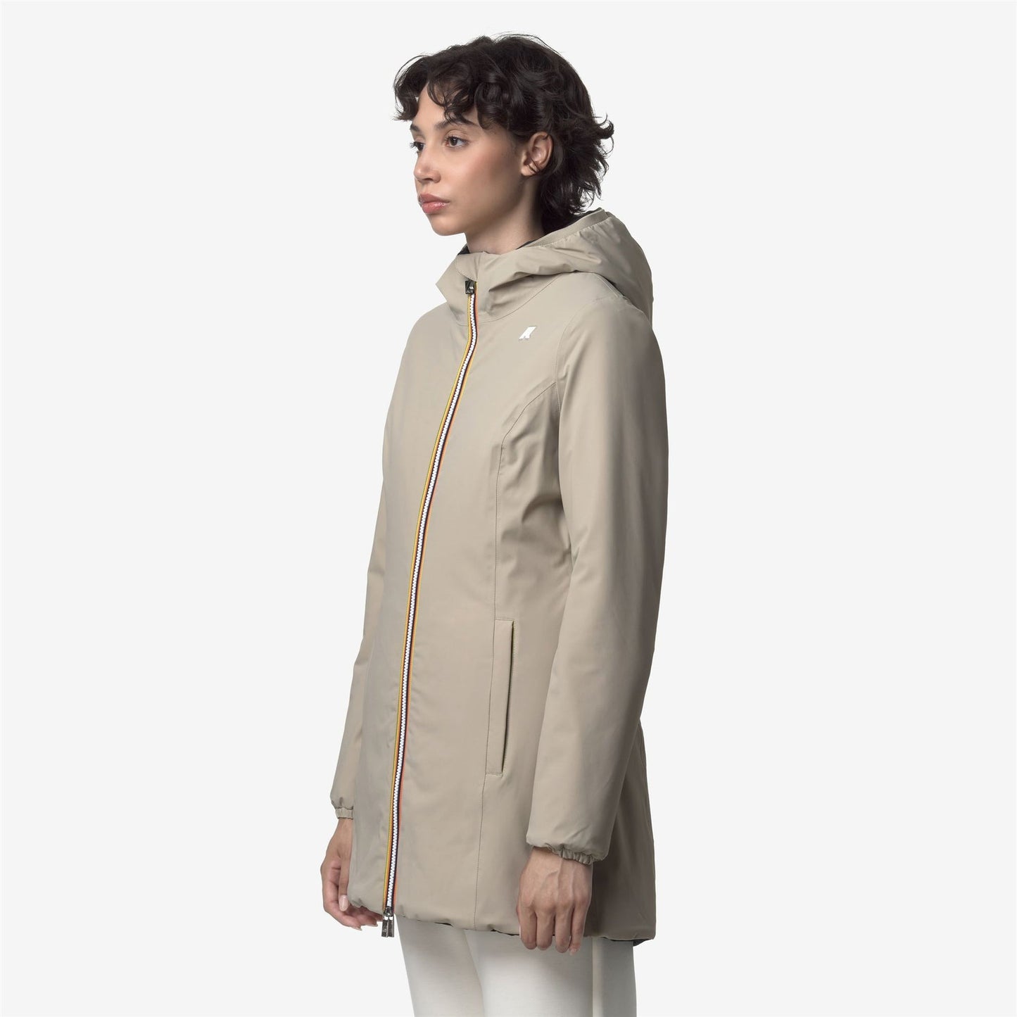 K-WAY Women's Jacket DENISE ST WARM DOUBLE K6128UW Beige Cashmere Black Pure BCF