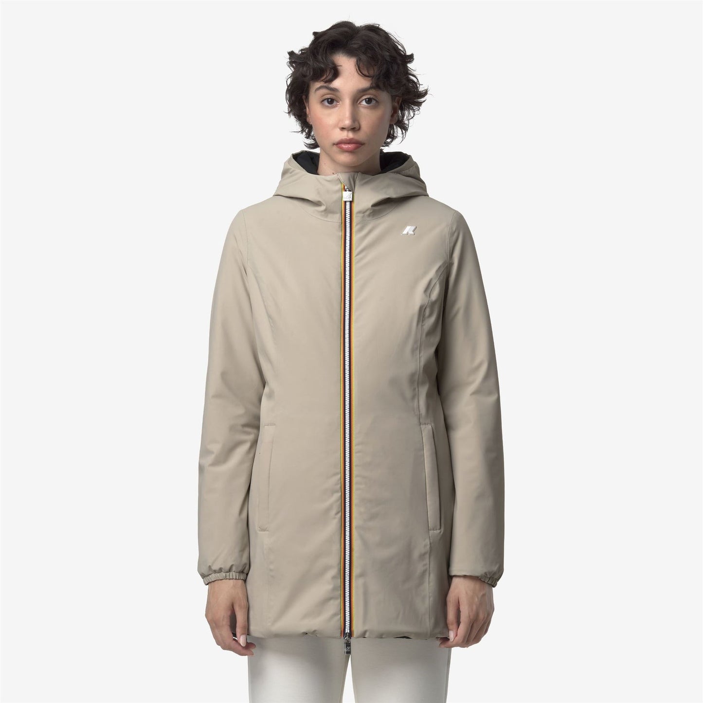 K-WAY Women's Jacket DENISE ST WARM DOUBLE K6128UW Beige Cashmere Black Pure BCF