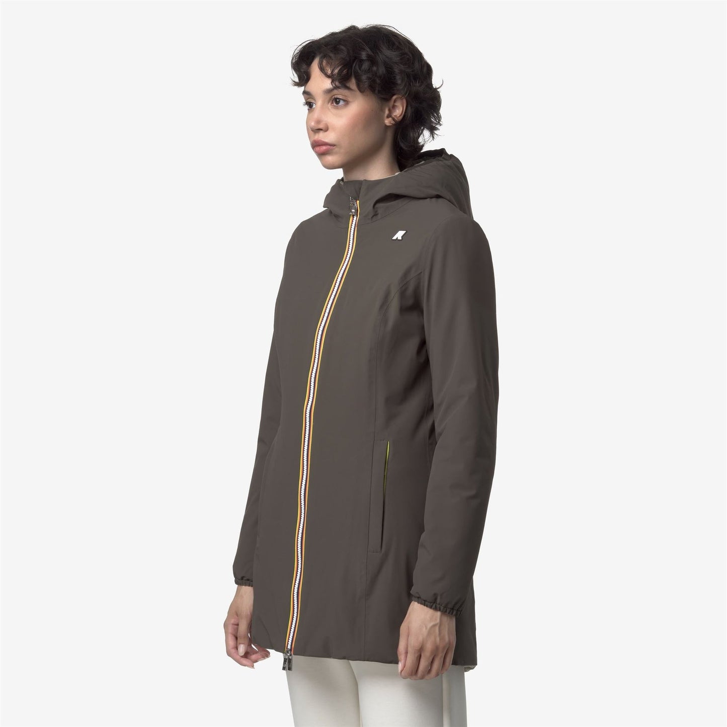 K-WAY Women's Jacket DENISE ST WARM DOUBLE K6128UW Black Olive Green Oak B42