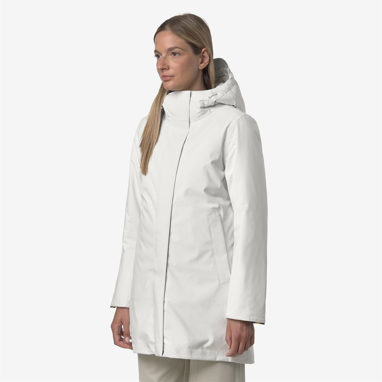 K-WAY Women's Jacket MATHIEL BONDED PADDED K5136DW WHITE GARDENIA COMBO B2Z