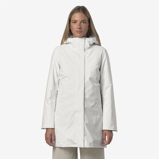 K-WAY Giaccone Donna MATHIEL BONDED PADDED K5136DW WHITE GARDENIA COMBO B2Z