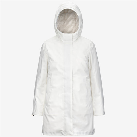 K-WAY Giaccone Donna MATHIEL BONDED PADDED K5136DW WHITE GARDENIA COMBO B2Z