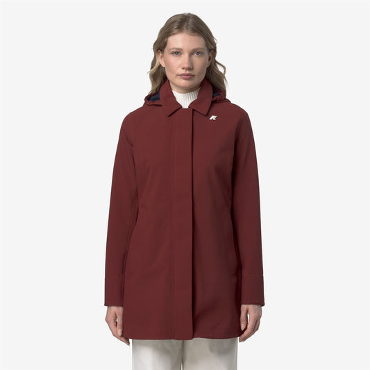 K-WAY Giaccone Donna MATHY BONDED K2148BW Red Syrah Blue Depth B3P