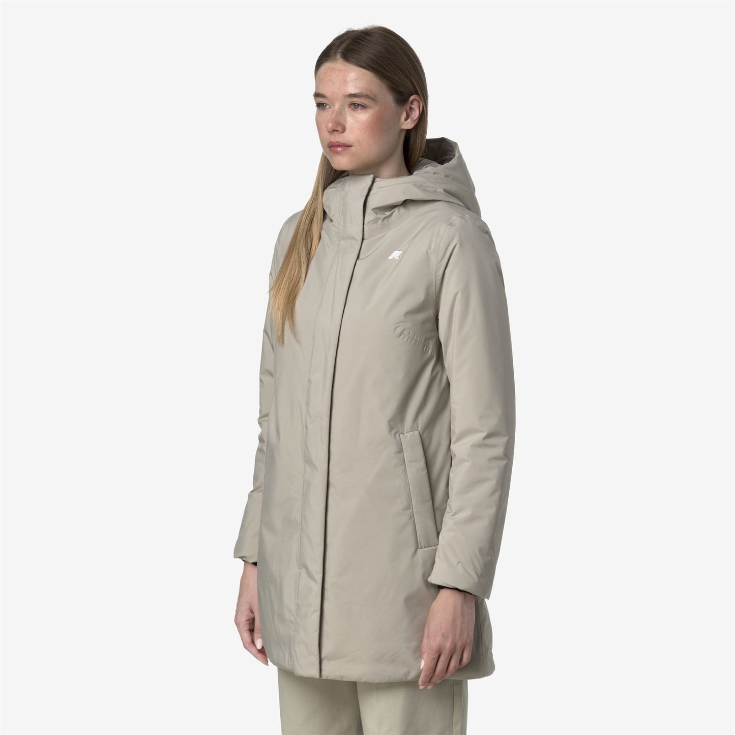 K-WAY Giaccone Donna SOPHIE SOFT TOUCH MARMOTTA K71326W Beige Cashmere Grey Goat B2X