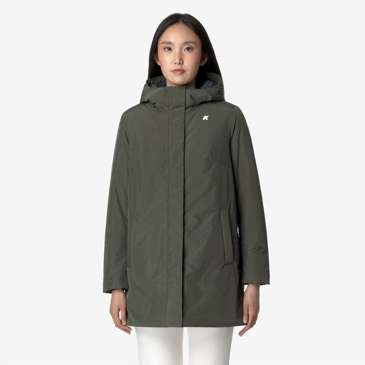 K-WAY Giaccone Donna SOPHIE SOFT TOUCH MARMOTTA K71326W Green B Blue A AL7