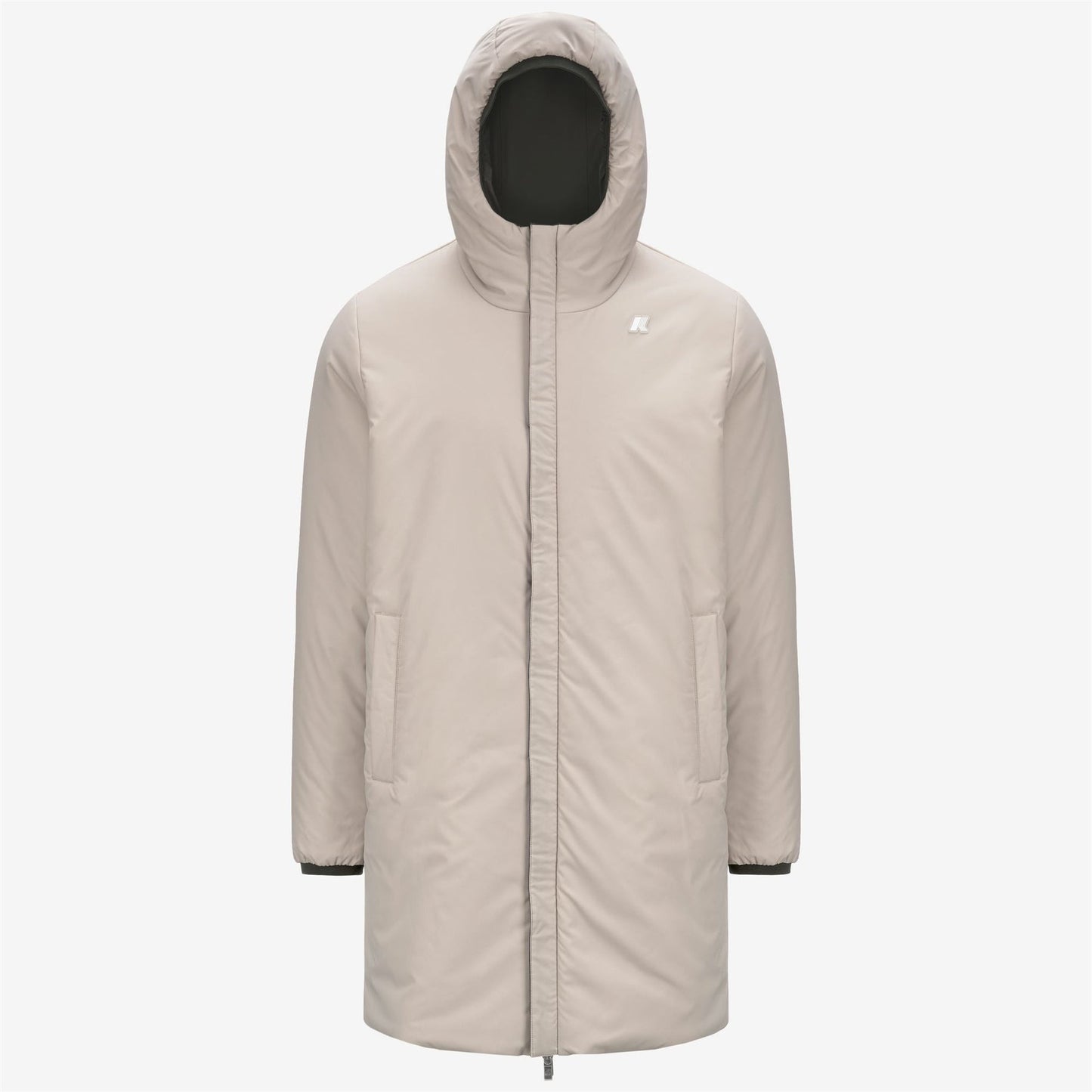 K-WAY Giaccone Uomo JACOB ST WARM REVERSIBLE K6128WW GREEN B BEIGE G ASB