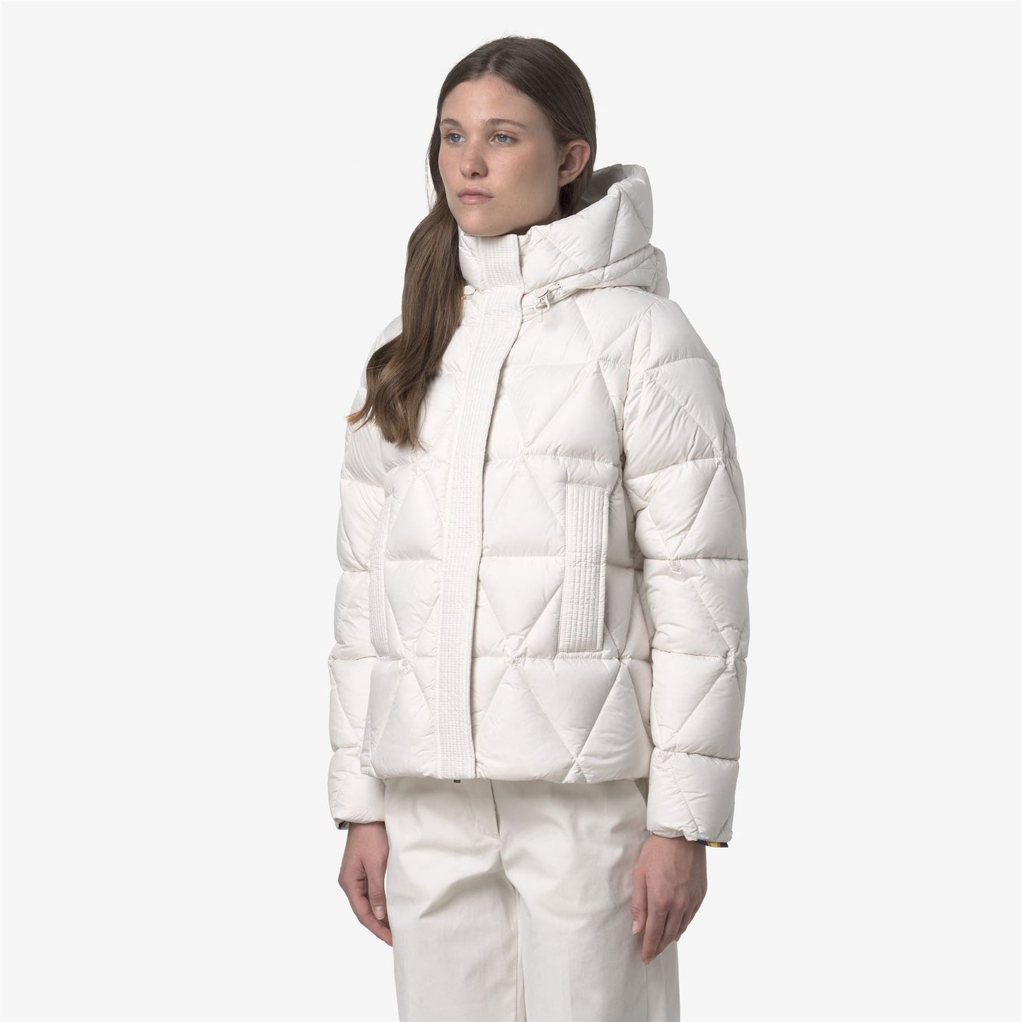 K-WAY Women's Jacket LETHILLE THERMO MICROFIBER K7136KW White Gardenia Combo B2Z