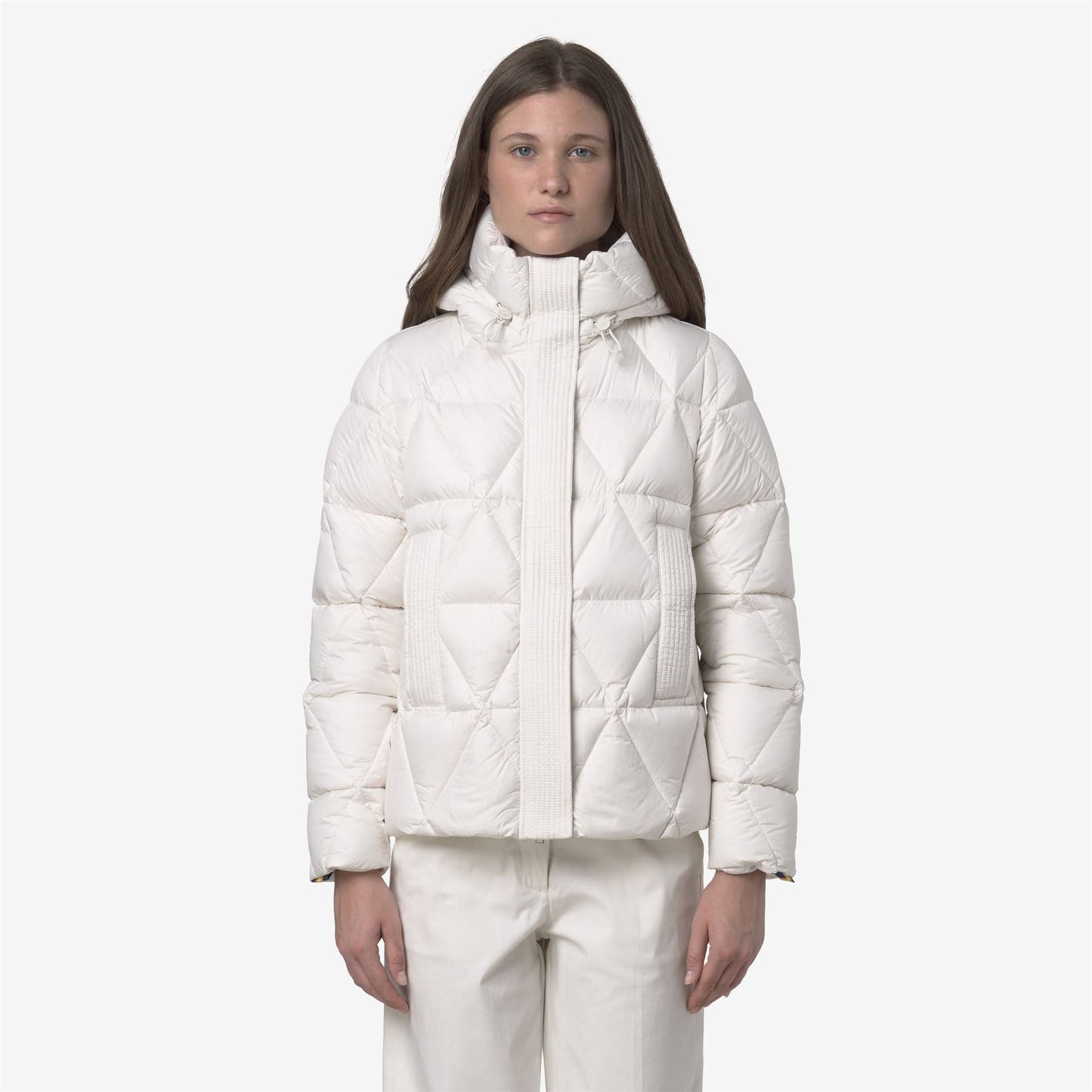 K-WAY Women's Jacket LETHILLE THERMO MICROFIBER K7136KW White Gardenia Combo B2Z