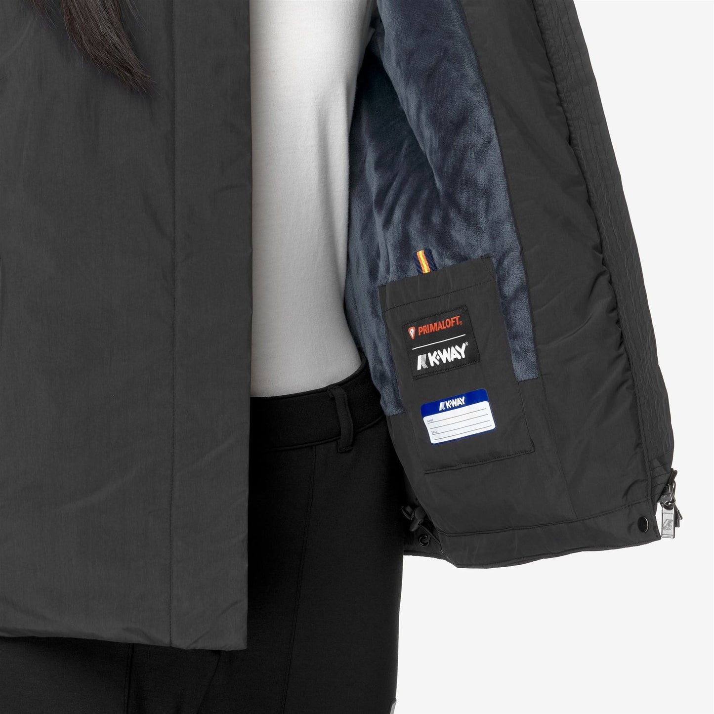 K-WAY Women's Jacket LIL SOFT TOUCH MARMOTTA K71324W Black P-Blue A AL8