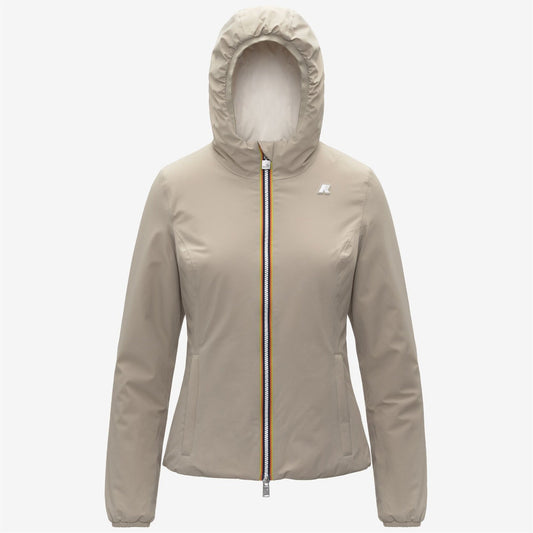 K-WAY Giubbino Donna LILY ST WARM DOUBLE K6128TW Beige Cashmere White Gardenia BBA