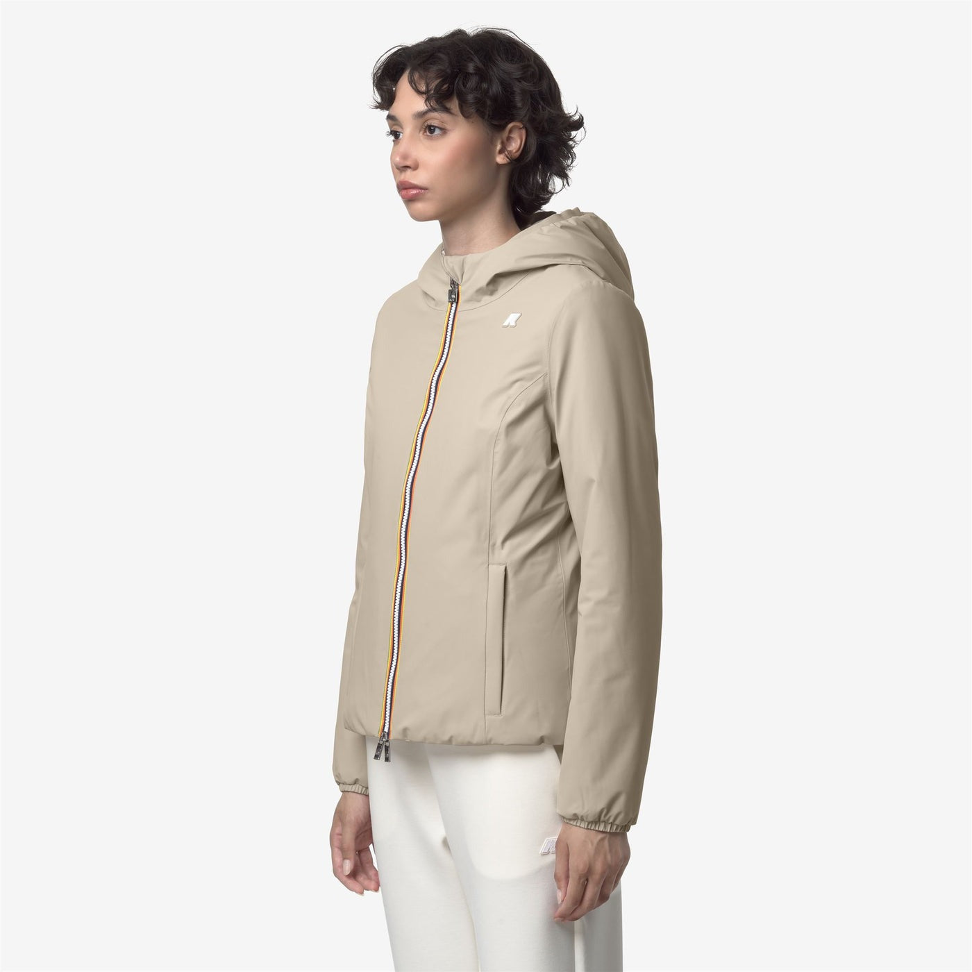 K-WAY Giubbino Donna LILY ST WARM DOUBLE K6128TW Beige Cashmere White Gardenia BBA