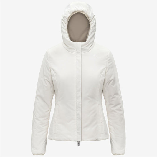 K-WAY Giubbino Donna LILY ST WARM DOUBLE K6128TW Beige Cashmere White Gardenia BBA