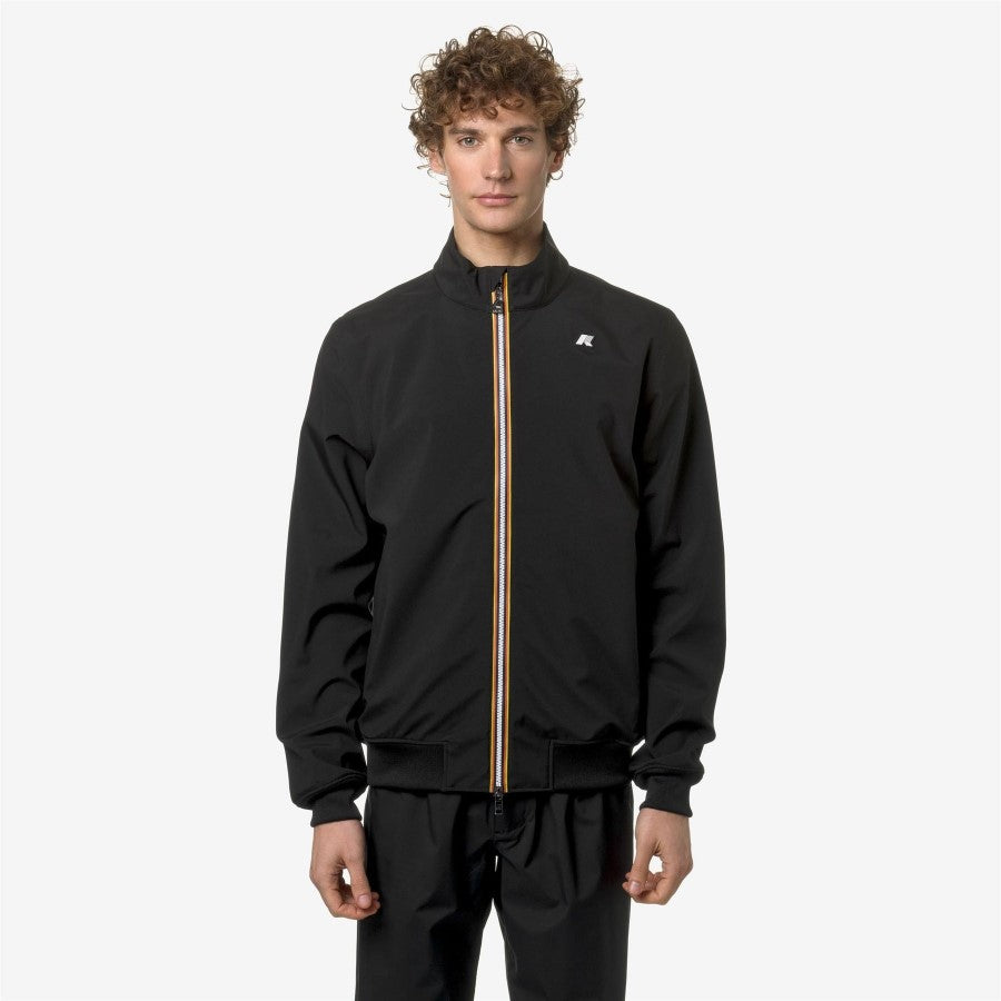 K-WAY Men's Jacket ARSENE BONDED JERSEY K5123HW Black Pure USY