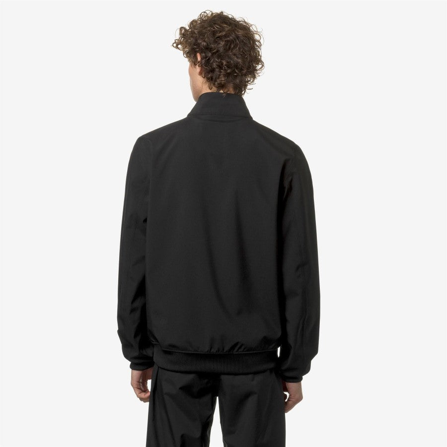K-WAY Men's Jacket ARSENE BONDED JERSEY K5123HW Black Pure USY