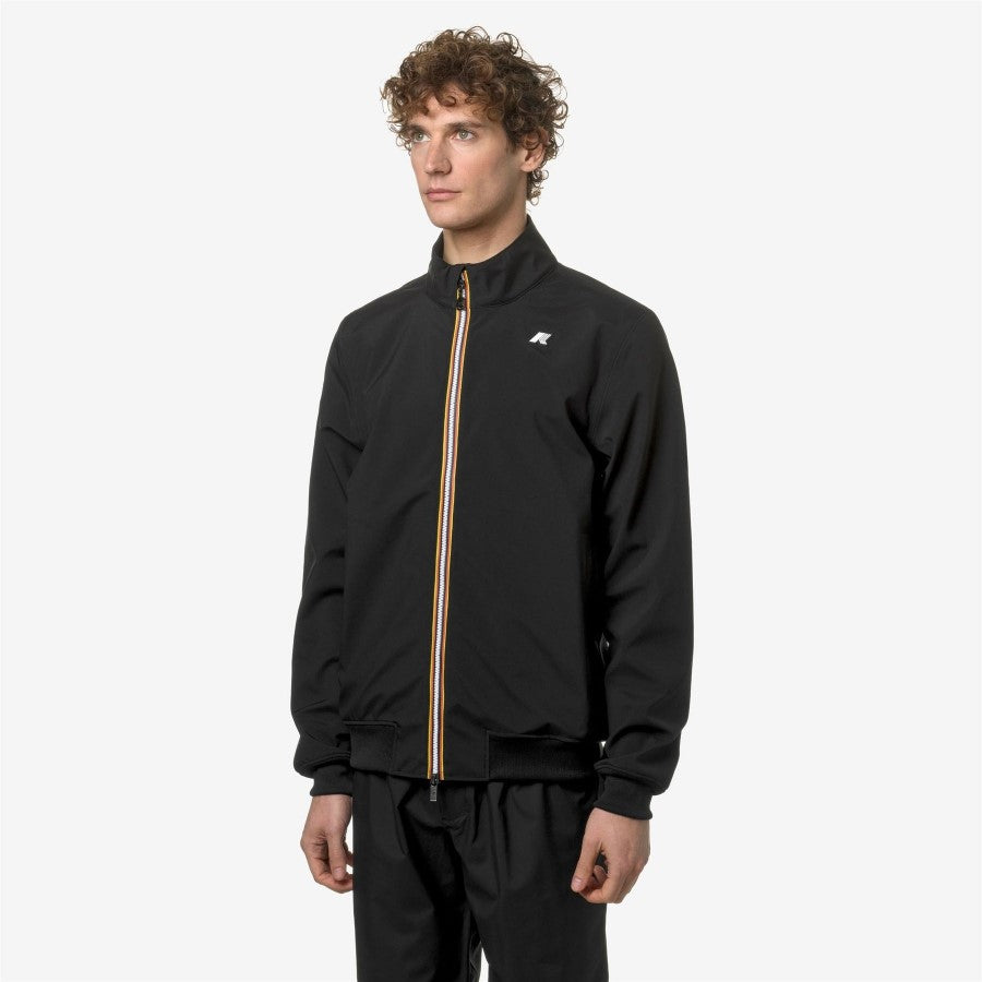 K-WAY Men's Jacket ARSENE BONDED JERSEY K5123HW Black Pure USY