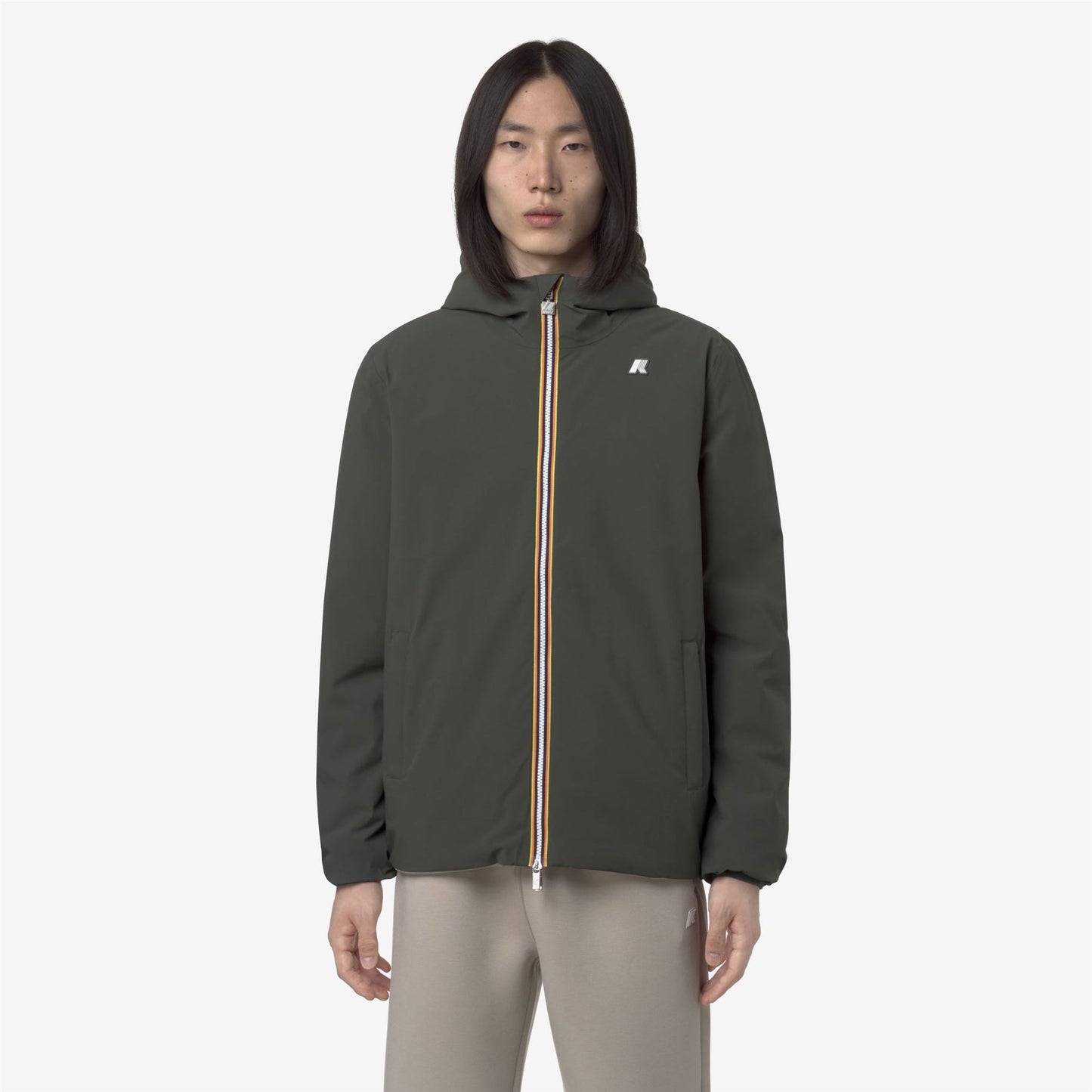 K-WAY Giubbino Uomo JACK ST WARM DOUBLE K6128VW Green Blackish Green Oak B2P