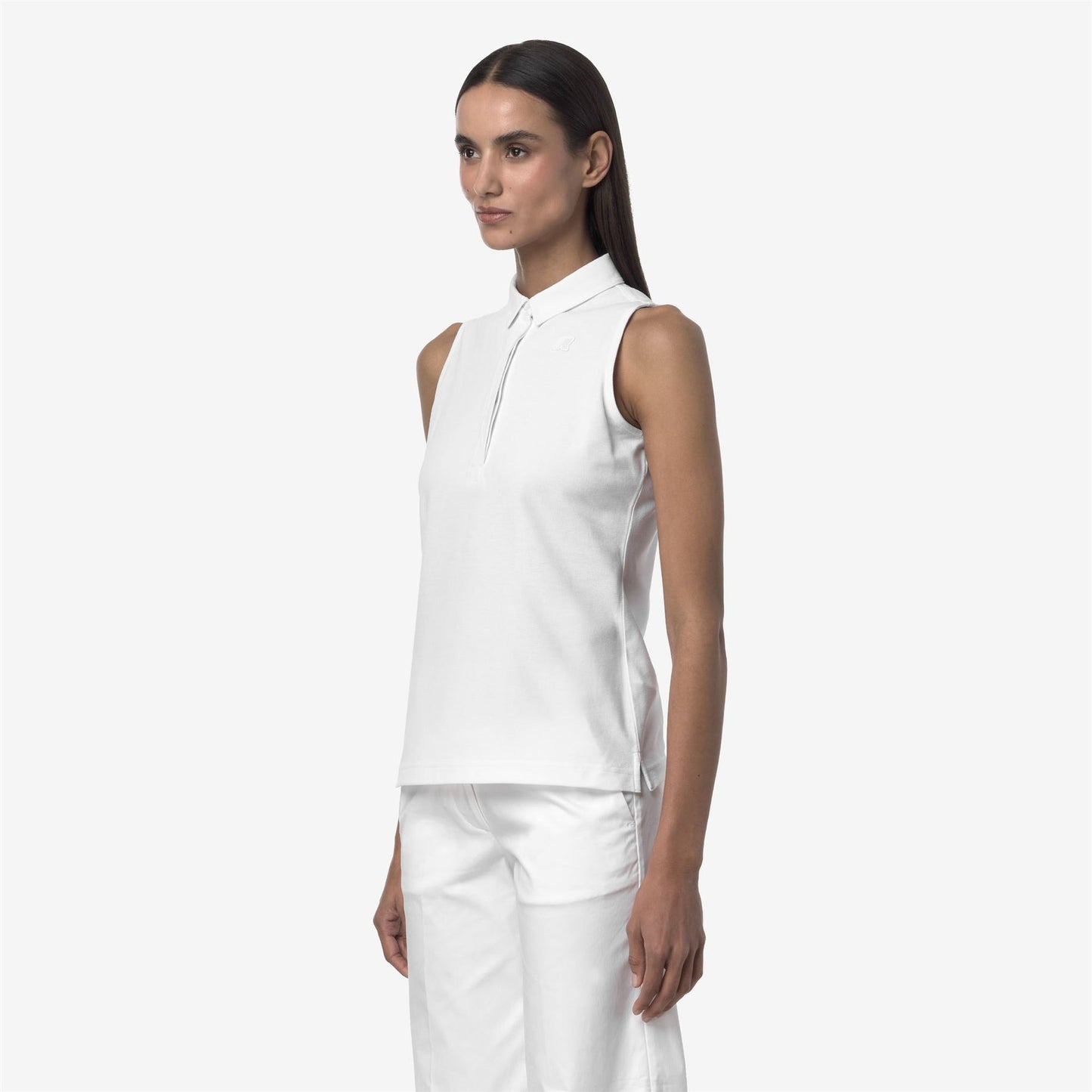 K-WAY Women's Polo Shirt ADOUR PIQUE K1127HW White 001