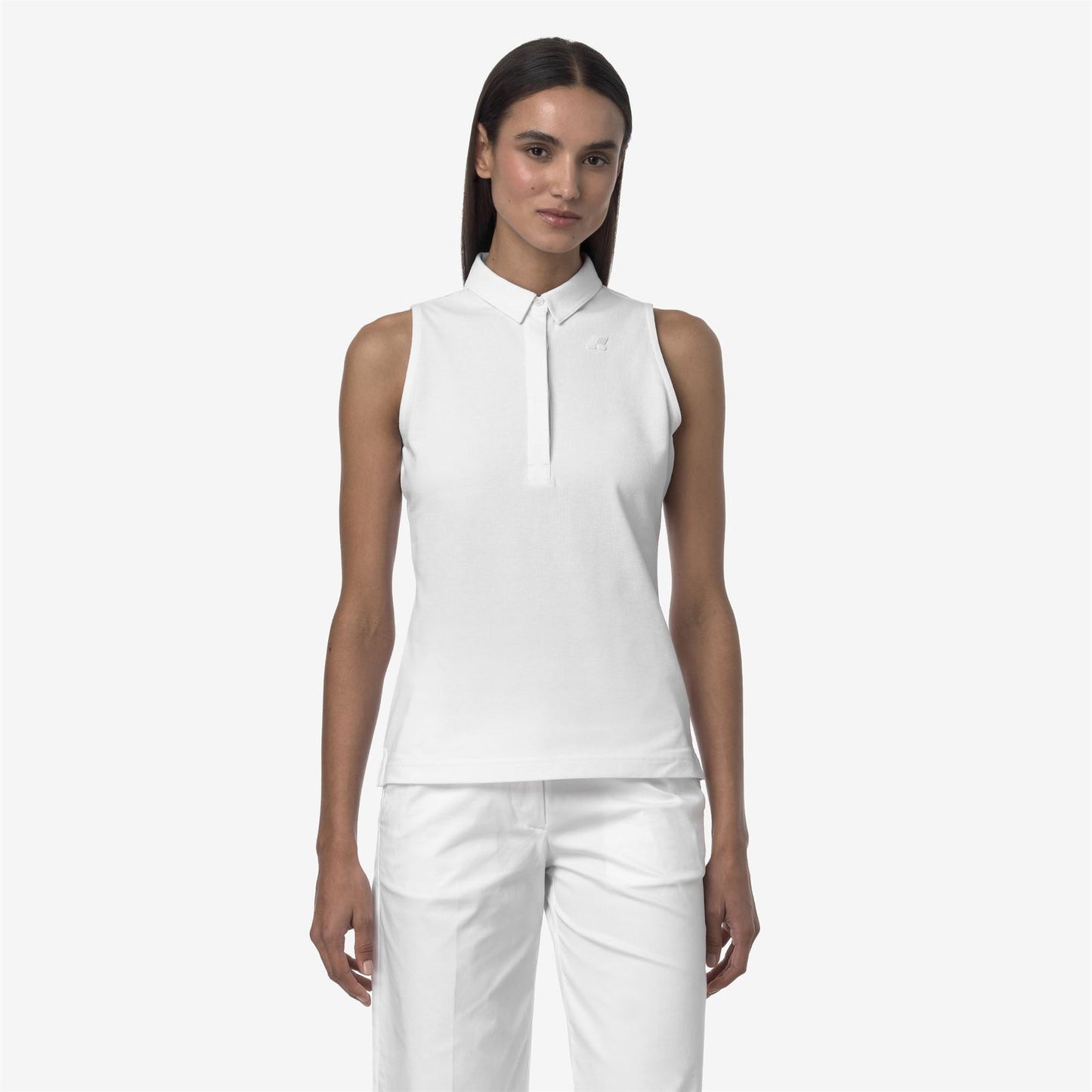K-WAY Women's Polo Shirt ADOUR PIQUE K1127HW White 001