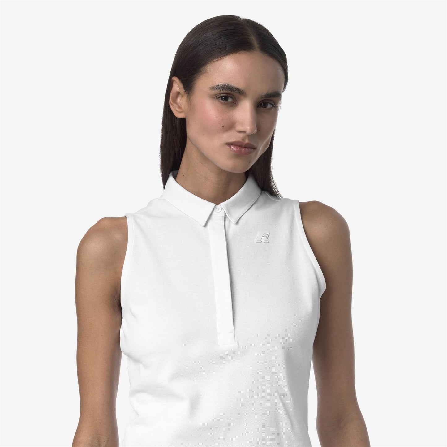K-WAY Women's Polo Shirt ADOUR PIQUE K1127HW White 001