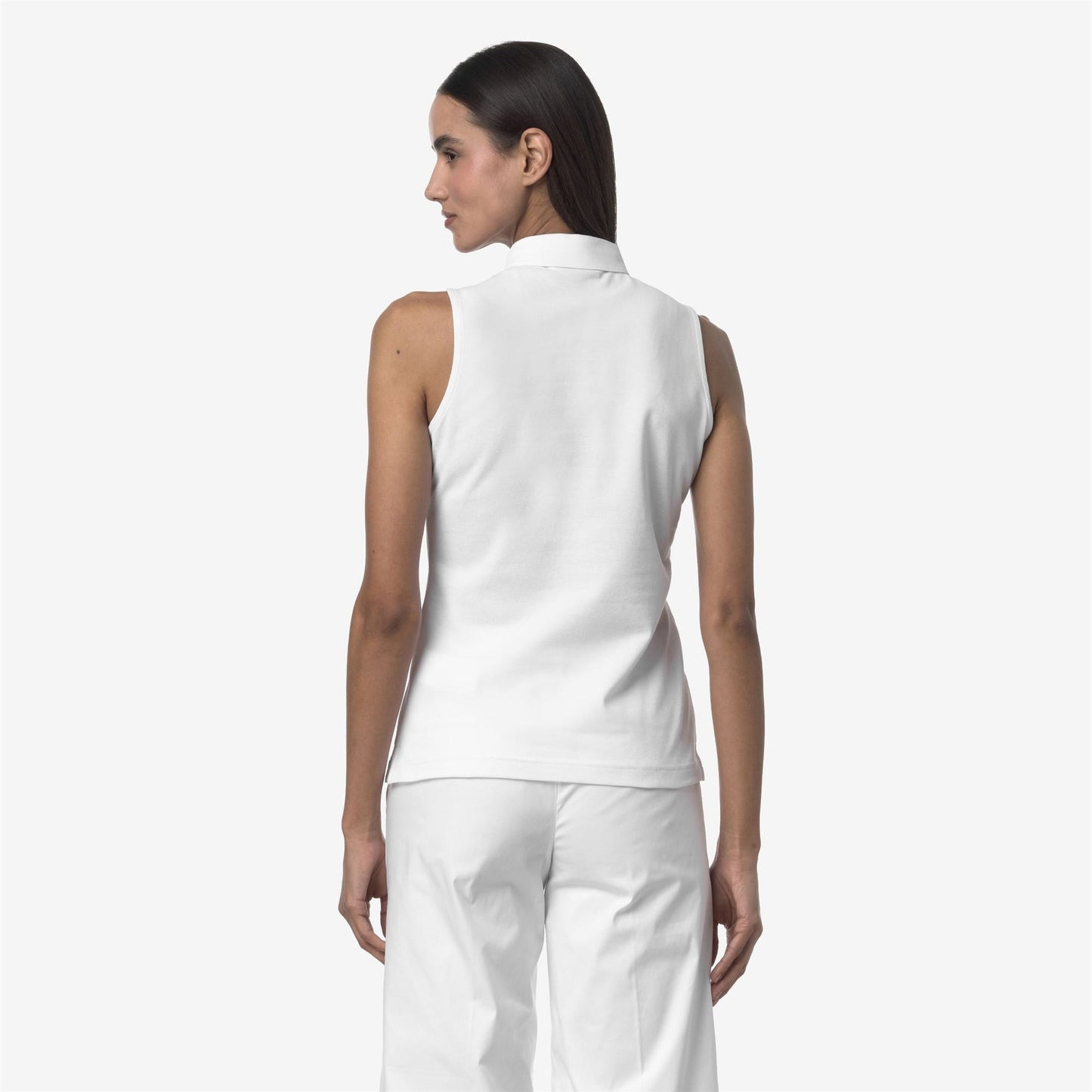 K-WAY Women's Polo Shirt ADOUR PIQUE K1127HW White 001