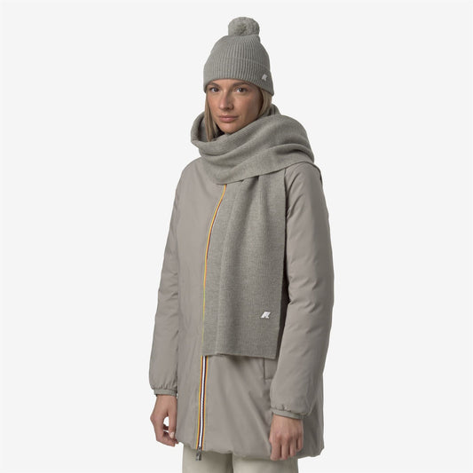 K-WAY Sciarpa Uomo ETIENNE CARDIGAN STITCH WOOL K4136FW GREEN OAK MELANGE KAM