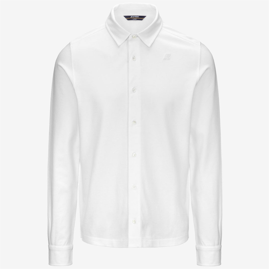 K-WAY Camicia Uomo TIMOTHEE PIQUE SLIM K21425W White 001