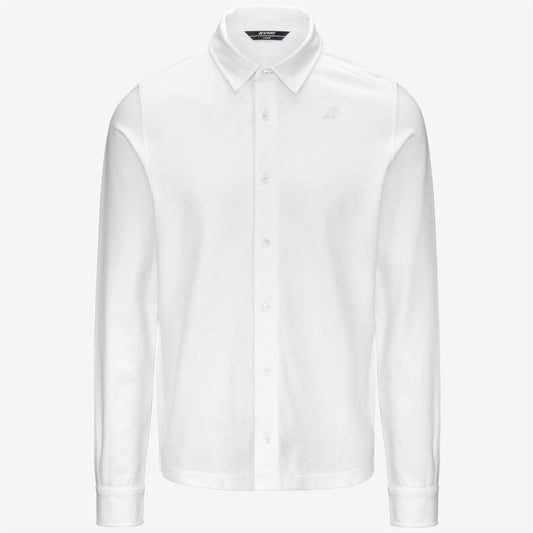 K-WAY Camicia Uomo TIMOTHEE PIQUE SLIM K21425W White 001