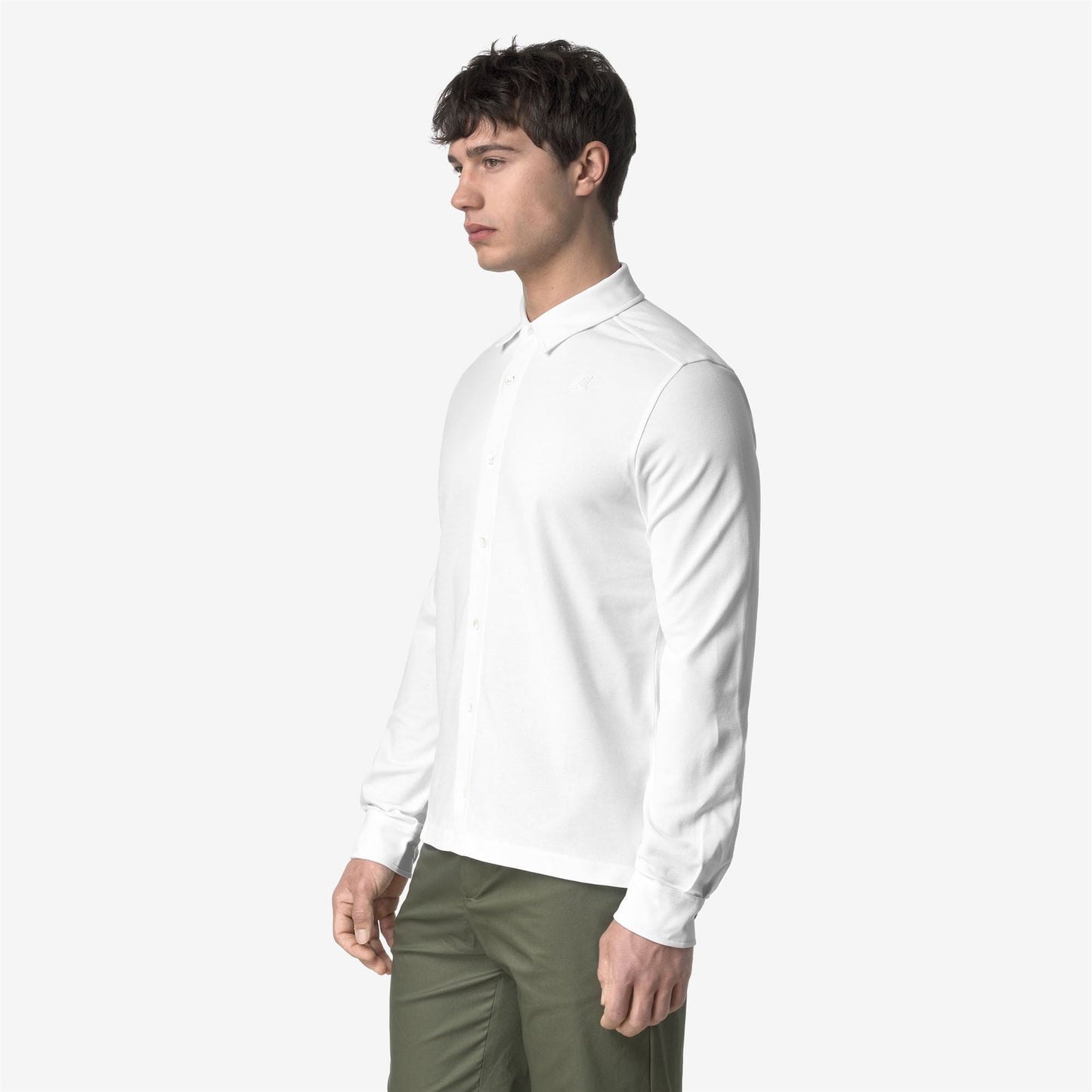 K-WAY Camicia Uomo TIMOTHEE PIQUE SLIM K21425W White 001