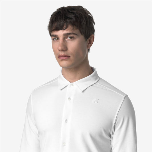 K-WAY Camicia Uomo TIMOTHEE PIQUE SLIM K21425W White 001