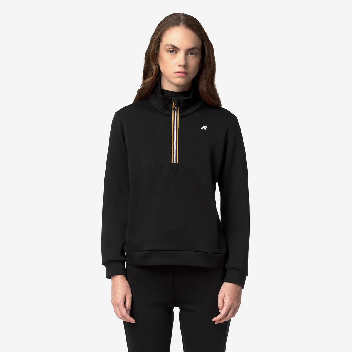 K-WAY Felpa Donna LOWENA LIGHT SPACER K3151EW Black Pure USY