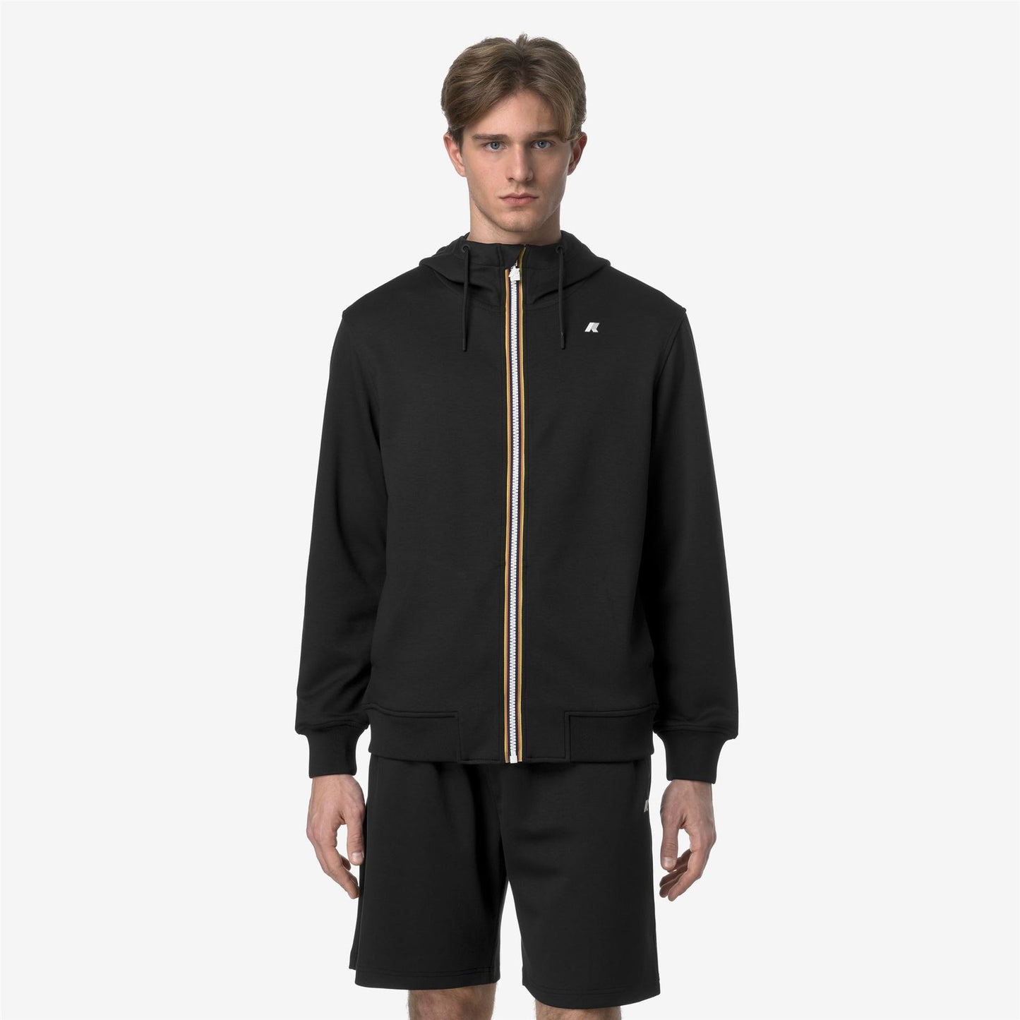 K-WAY Men's Rainer Light Spacer Sweatshirt K1151UW Black Pure USY