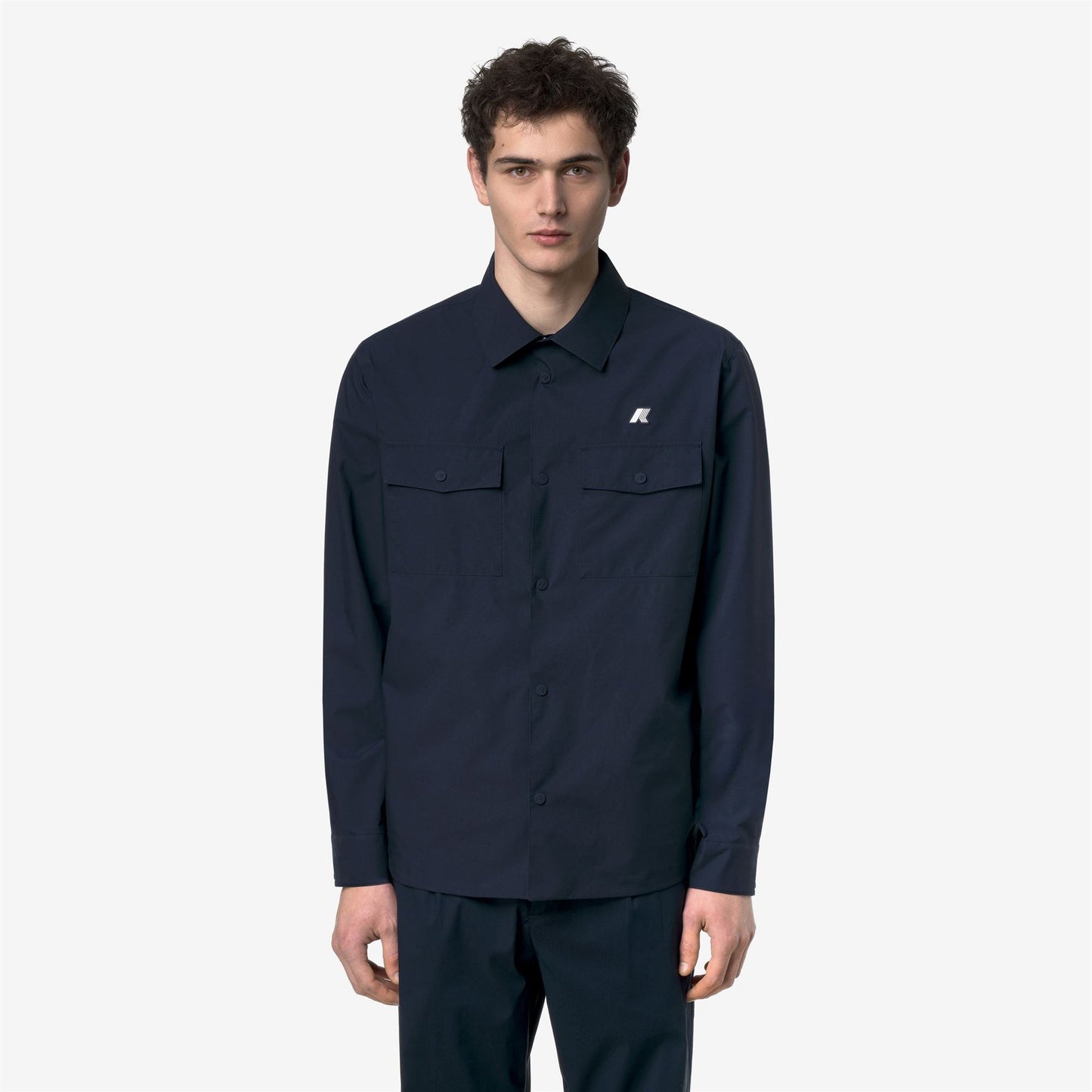 K-WAY Men's Overshirt Jacket UMBERT STRETCH 2LAYERS K5138MW Blue Depth 89