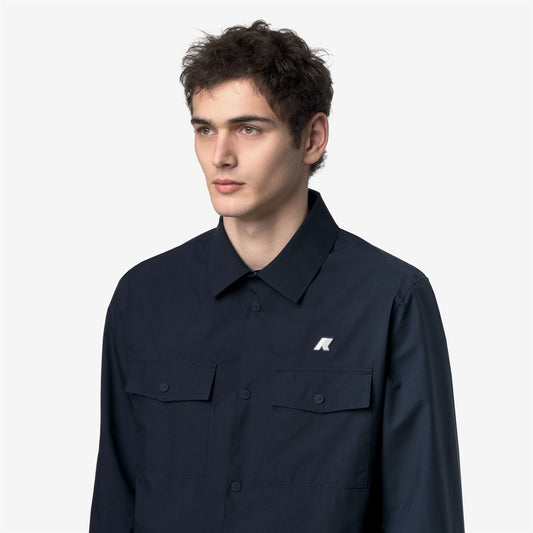 K-WAY Giacca Overshirt Uomo UMBERT STRETCH 2LAYERS K5138MW Blue Depth 89