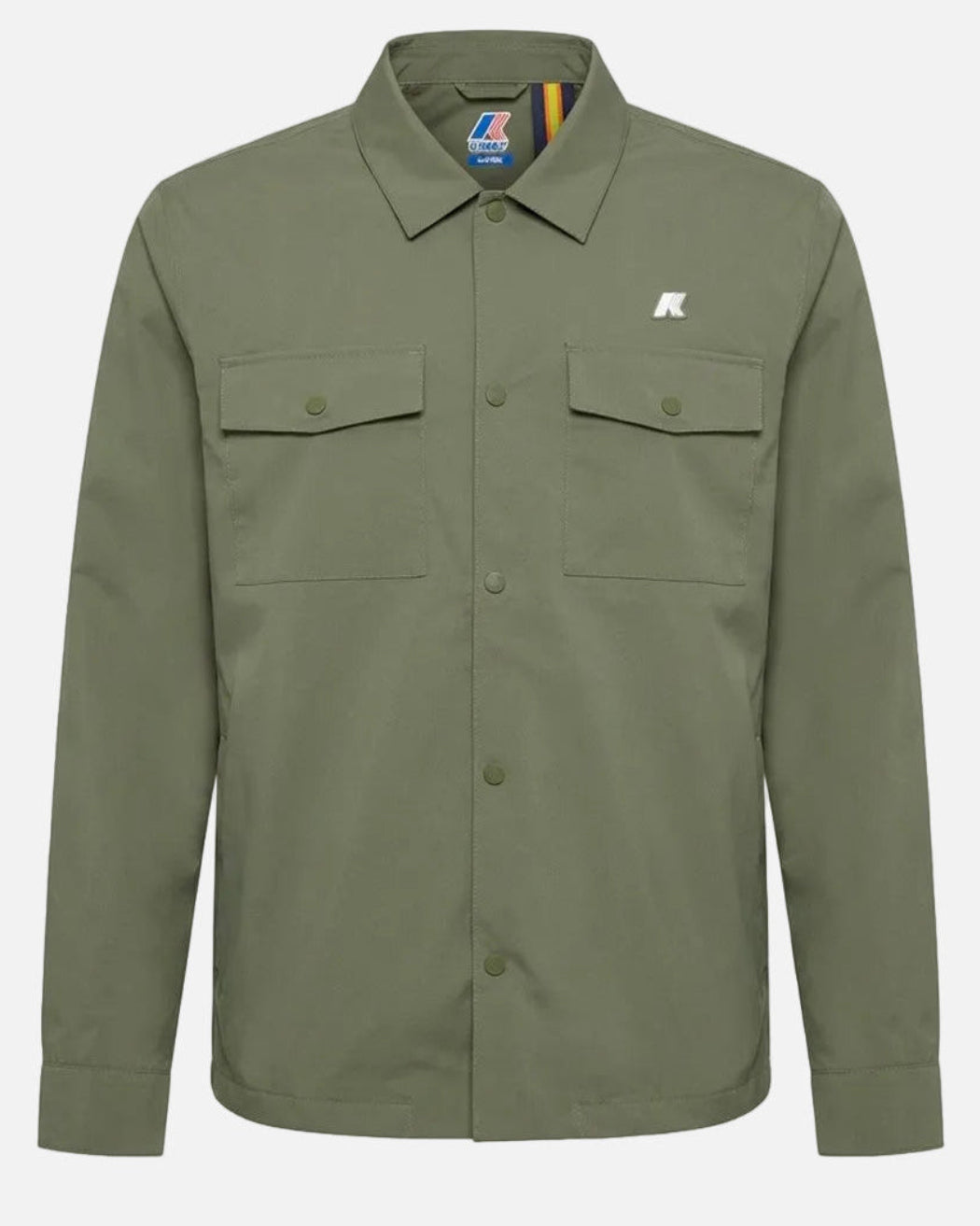 K-WAY Men's Overshirt Jacket UMBERT STRETCH 2LAYERS K5138MW Green Lichen V15