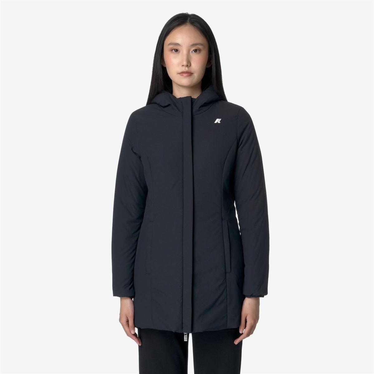 K-WAY Giaccone Donna DENISE ST WARM DOUBLE K6128UW Black Pure Blue Depht AC3