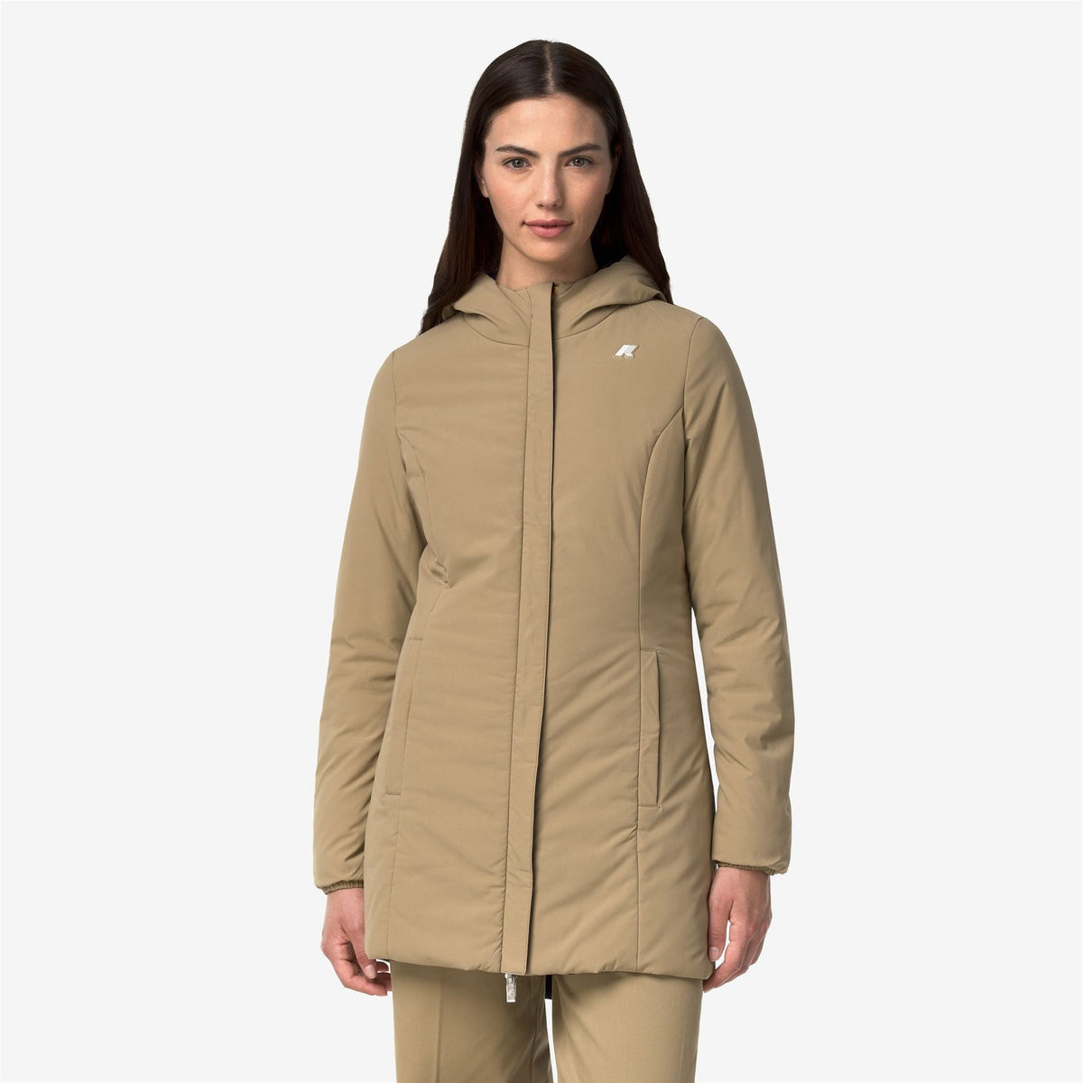 K-WAY Giaccone Donna DENISE ST WARM DOUBLE K6128UW Blue Depht Beige Khaki D0V