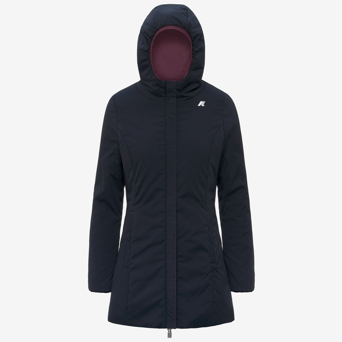 K-WAY Giaccone Donna DENISE ST WARM DOUBLE K6128UW Violet Mauve Wine Blue Depht D0R