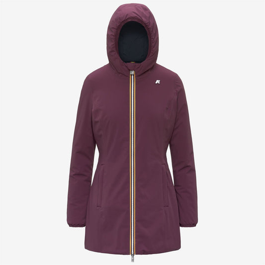K-WAY Giaccone Donna DENISE ST WARM DOUBLE K6128UW Violet Mauve Wine Blue Depht D0R