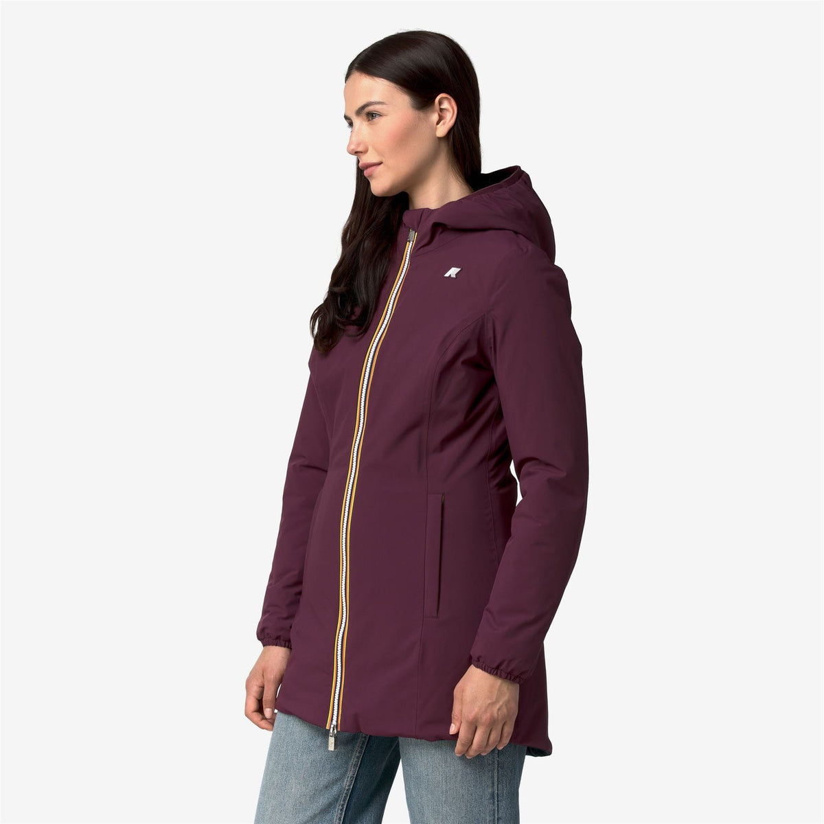 K-WAY Giaccone Donna DENISE ST WARM DOUBLE K6128UW Violet Mauve Wine Blue Depht D0R