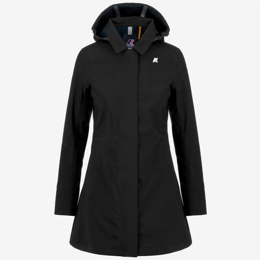 K-WAY Giaccone Donna MATHY BONDED K2148BW Black Pure Blue Depht AC3