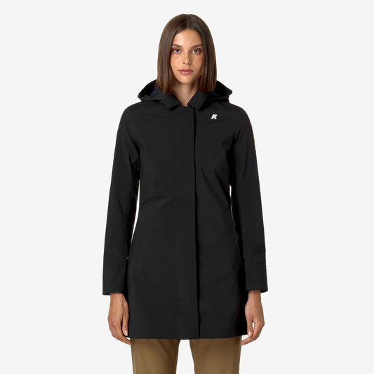 K-WAY Giaccone Donna MATHY BONDED K2148BW Black Pure Blue Depht AC3