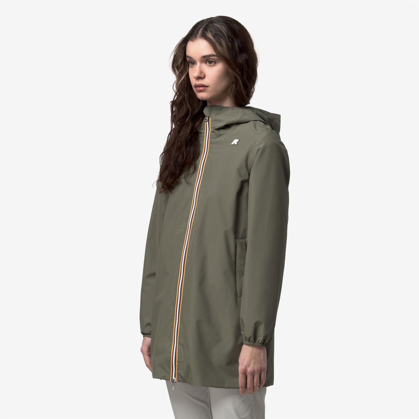 K-WAY Women's Jacket SOPHIE STRETCH POLY JERSEY K8133YW Green Lichen V15