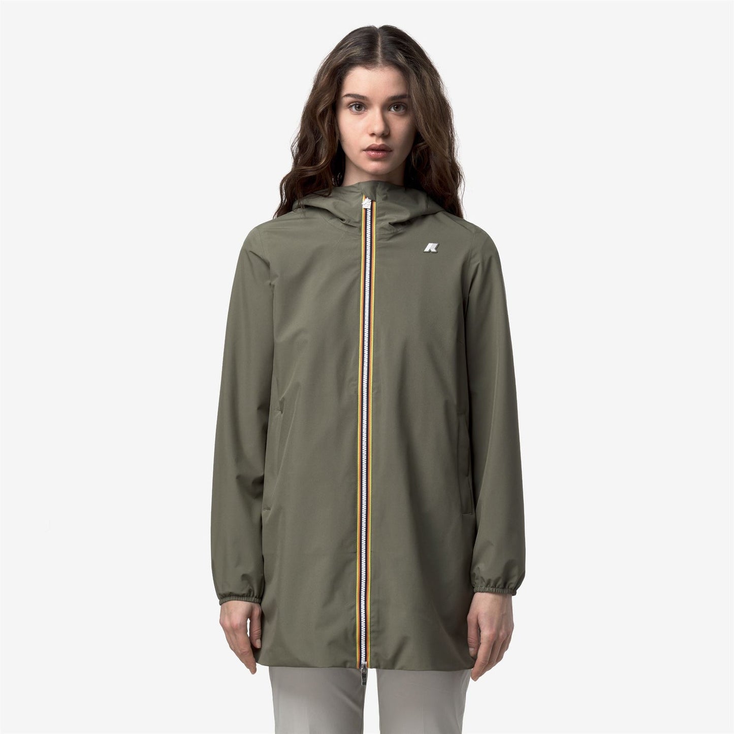 K-WAY Women's Jacket SOPHIE STRETCH POLY JERSEY K8133YW Green Lichen V15
