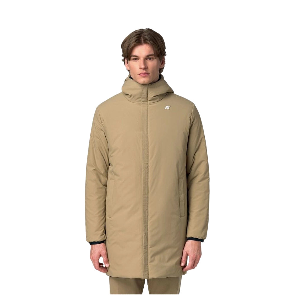 K-WAY Giaccone Uomo JACOB ST WARM DOUBLE K6128WW Blue Depth Beige Khaki D0V