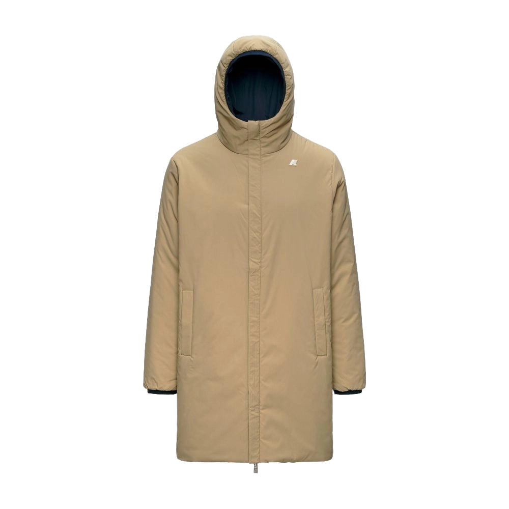 K-WAY Giaccone Uomo JACOB ST WARM DOUBLE K6128WW Blue Depth Beige Khaki D0V