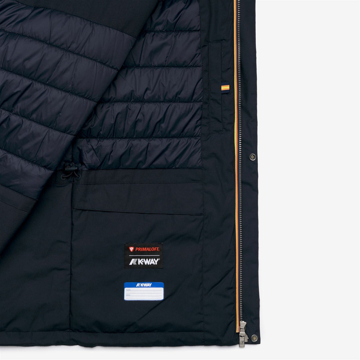 K-WAY Giaccone Uomo MANUENE WARM MICRO CANVAS K4157EW Blue Depht K89