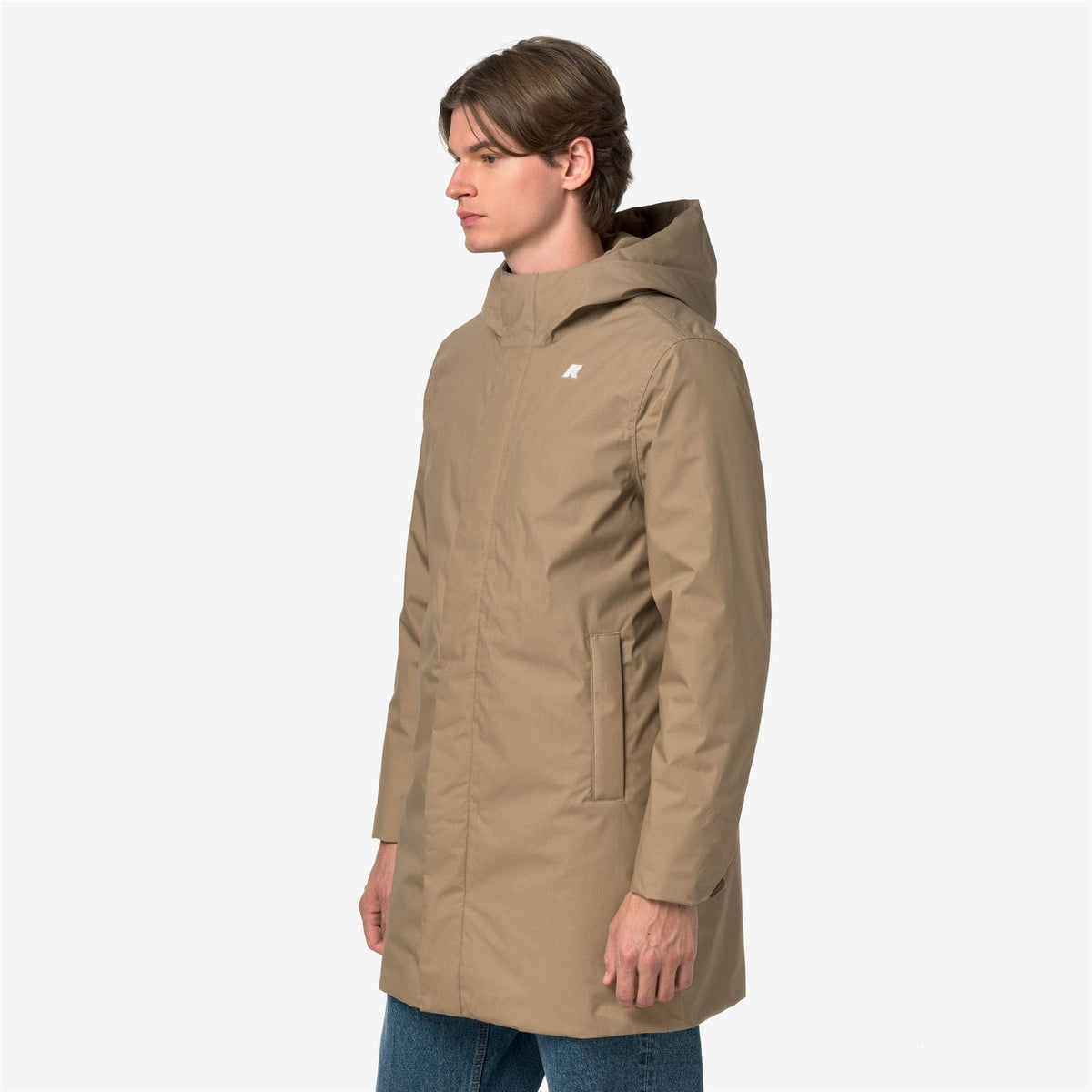 K-WAY Giaccone Uomo THOMAS WARM MICRO CANVAS K4157FW Beige Khaki 677