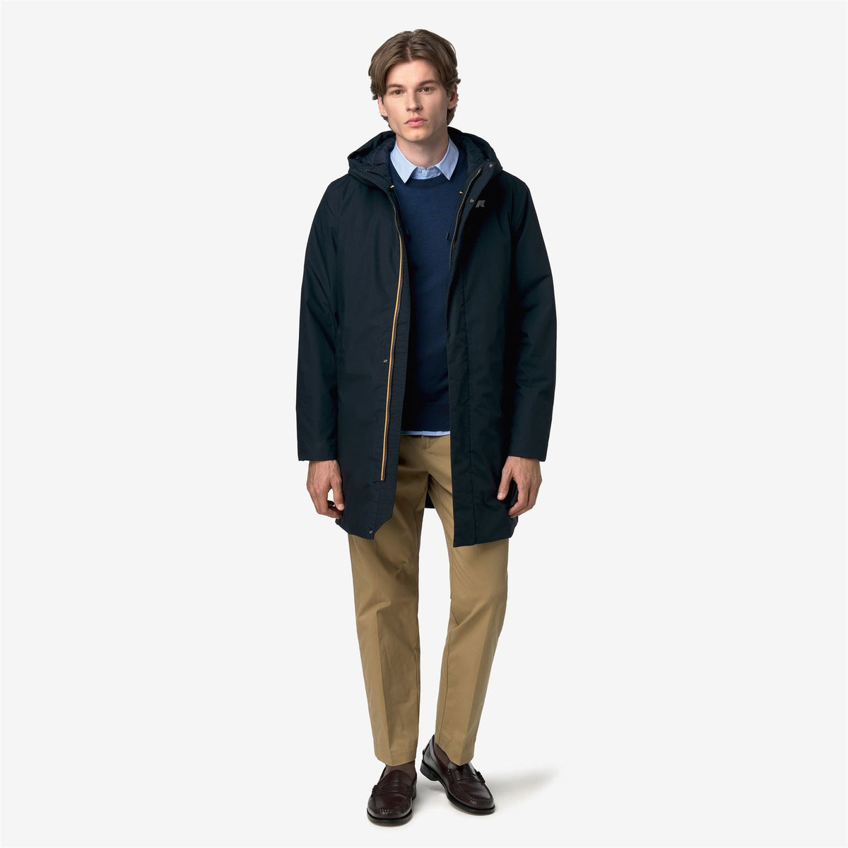 K-WAY Giaccone Uomo THOMAS WARM MICRO CANVAS K4157FW Blue Depht K89
